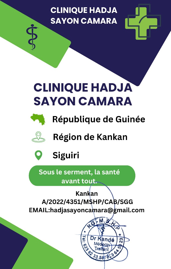Dos carte clinique Hadja Sayon Camara