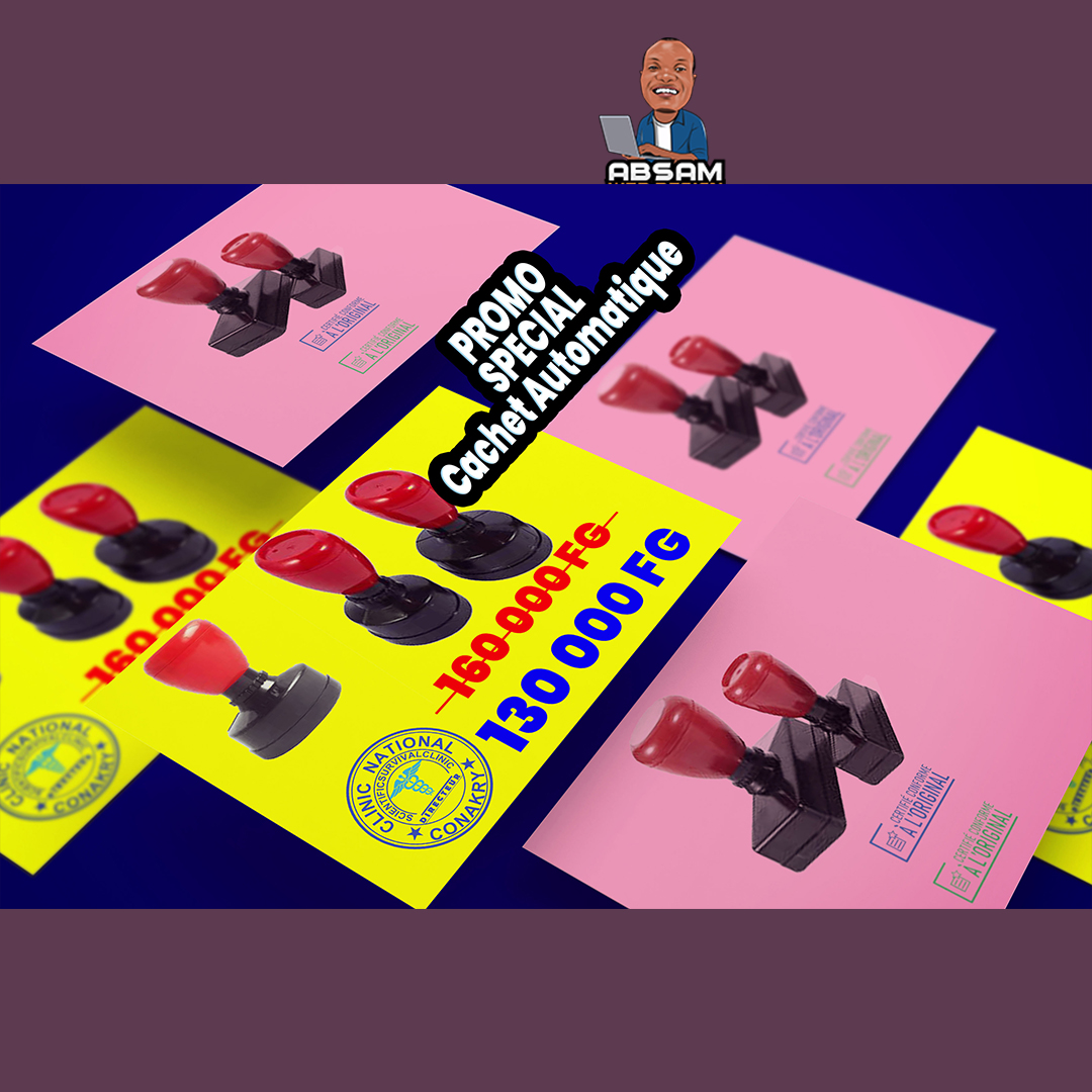 Promo Cachet tampon automatique conakry guinée